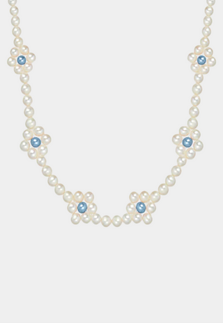 Hatton Labs Blue Daisy Pearl Chain Nude Blue