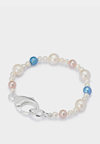 Hatton Labs Xl Pebbles Pearl Bracelet Nude Blue