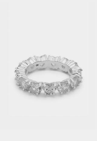 Hatton Labs Heart Eternity Ring Silver