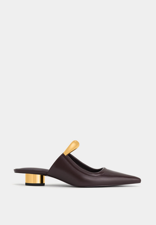 Jw Pei Helena Pierced Mules Claret Red