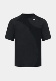 HELIOT EMIL Contrast Fabric Tshirt - Black