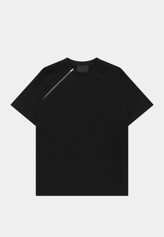 Heliot Emil Sequence Zip T-Shirt Black