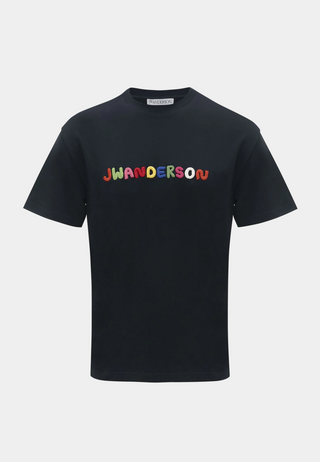 Jw Anderson Logo Embroidery T-Shirt Navy