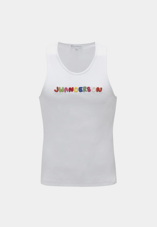 Jw Anderson Logo Embroidery Vest White