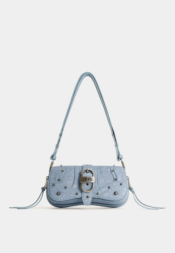 Jw Pei Joy Embossed Denim Shoulder Bag - Denim Denim