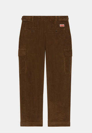 Kenzo Corduroy Cargo Pant 90 Dark Brown