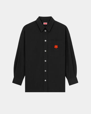 Kenzo Boke Crest Poplin Shirt Black