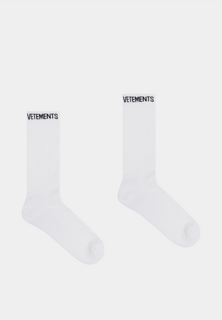 Vetements Logo Socks White/Black