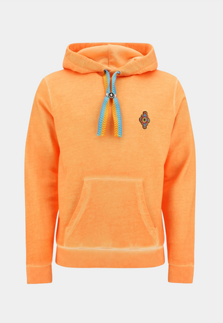 Marcelo Burlon Sunset Cross Regular Hoodie Orange Red