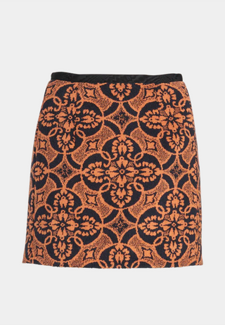 Marine Serre Oriental Towels Mini Skirt Oriental Oriole