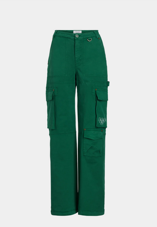 MARINE SERRE Workwear G. Dye Evergreen Pants - Evergreen