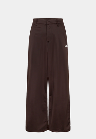 MARTINE ROSE Woven Oversized Knit Shine Trackpant - Brown