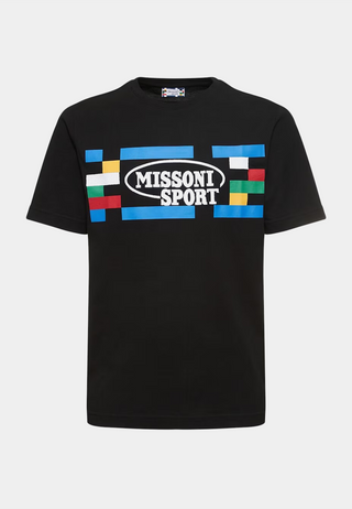 Missoni Milano Sport Flag T-Shirt - Black