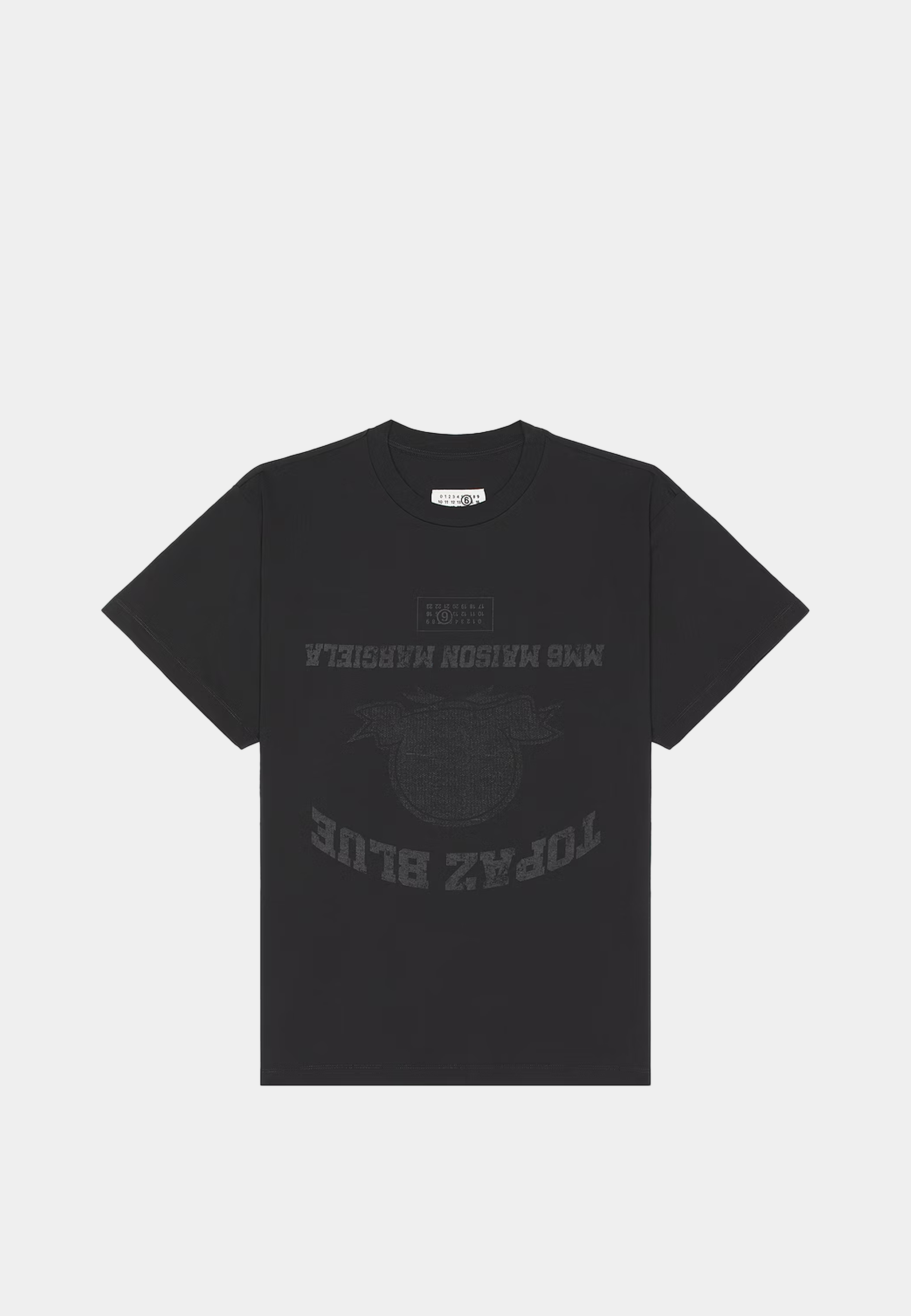 Maison Margiela Maison Topaz Blue T-shirt Washed Black