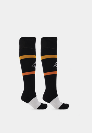 Marcelo Burlon Aop Folk Kappa Soccer Socks - Black/Dark Grey