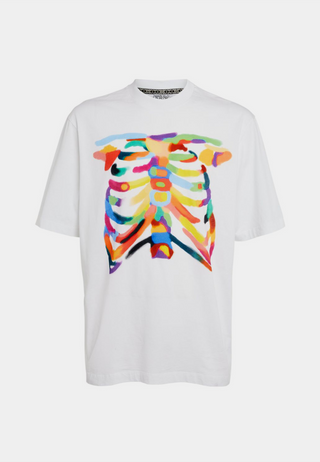 Marcelo Burlon Rib Cage Over T-Shirt - White/Multicolor