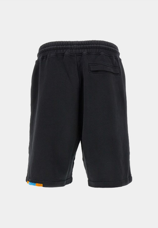 Marcelo Burlon Stitch Cross Basket Shorts - Black/Orange