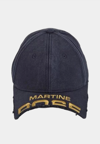 Martine Rose Cut Peak Cap Navy