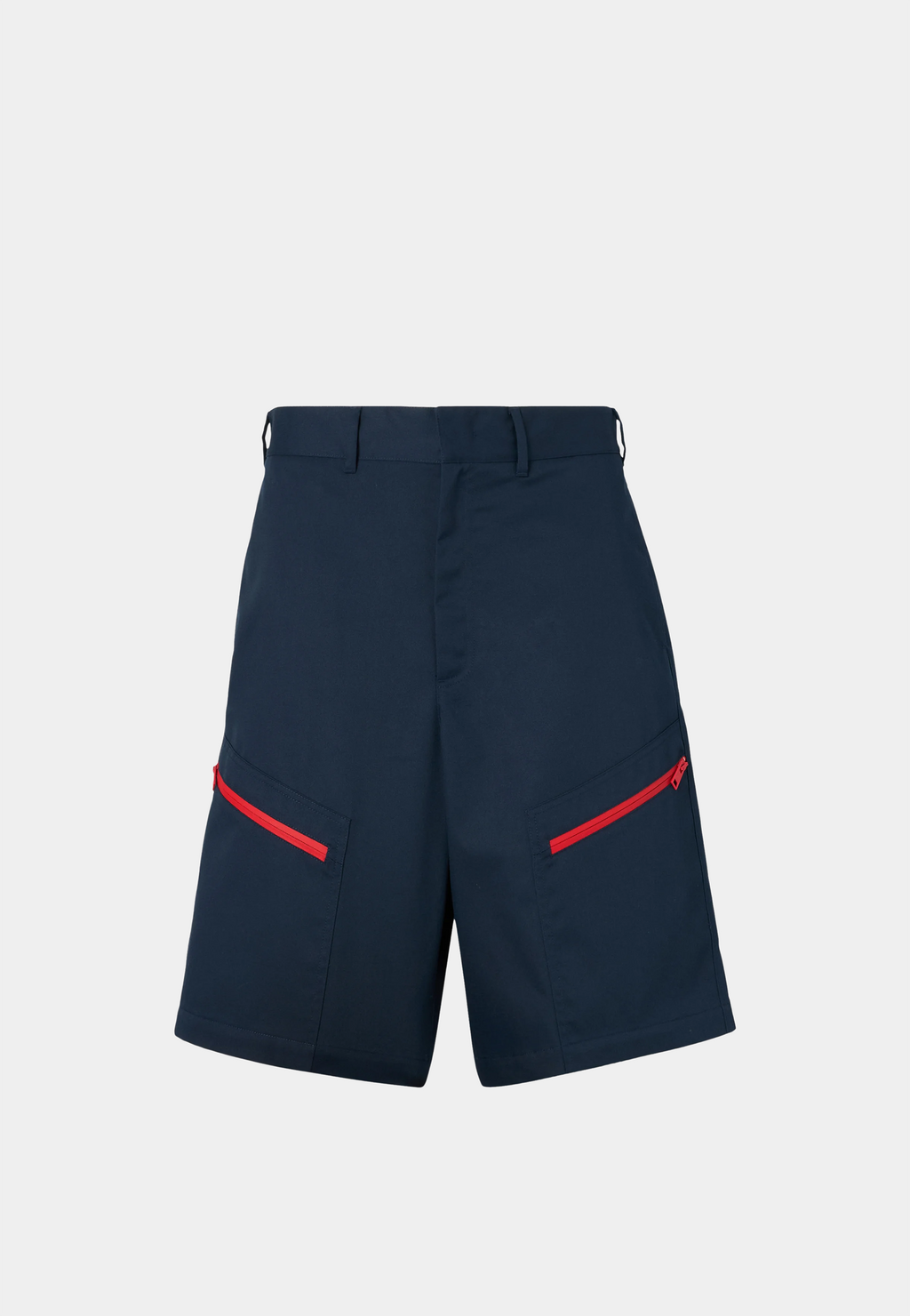 Msgm Bermuda Shorts In Technical Gabardine With Pockets Navy