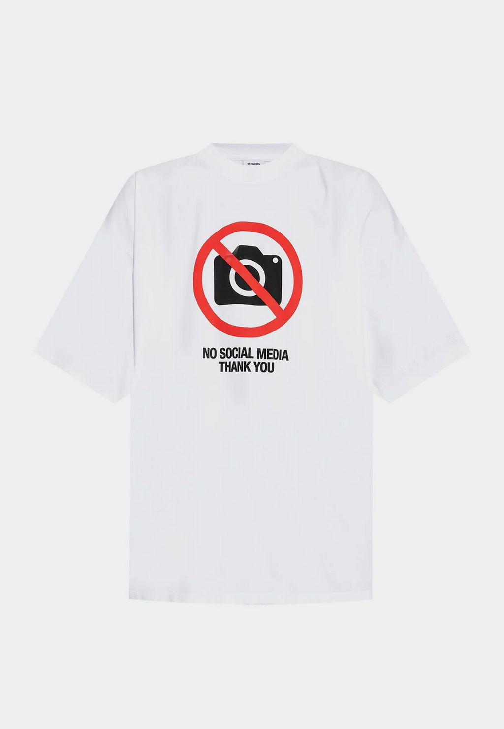 VETEMENTS NO SOCIAL MEDIA Tシャツ XS ホワイト Vetements No Social Media T- Shirt White