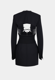 NENSI DOJAKA Hybrid Jacket Dress - Black