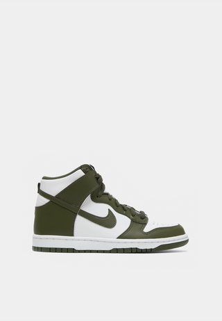 Nike Dunk High Gs White/Cargo Khaki