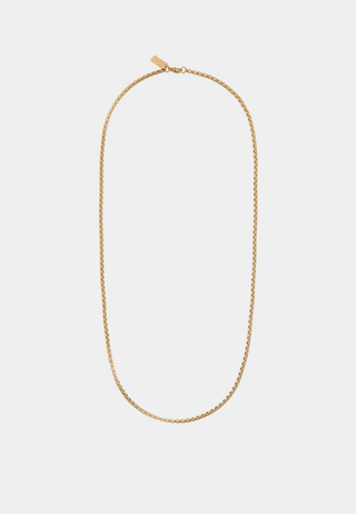 Orelia OJ Round Box Chain Necklace Gold