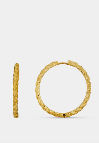 Orelia Rope Mid-Size Hoop Gold