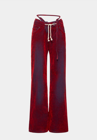 OTTOLINGER Double Fold Pants - Red Velvet