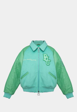 Pieces Unique Rebel Varsity Jacket Green