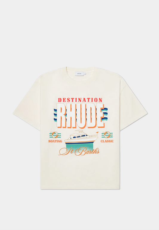 RHUDE Destination Tee Vtg - White