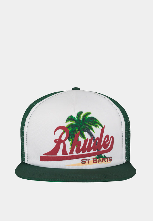 RHUDE Palms Hat - Green/White
