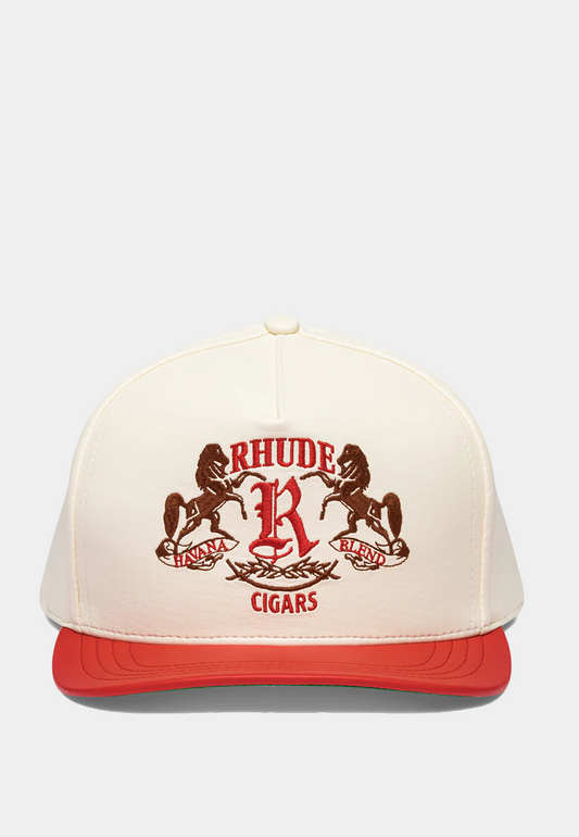 RHUDE Roccia Cigar Hat - Cream/Red