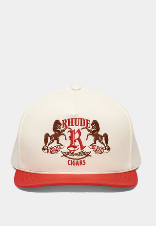 RHUDE Roccia Cigar Hat - Cream/Red