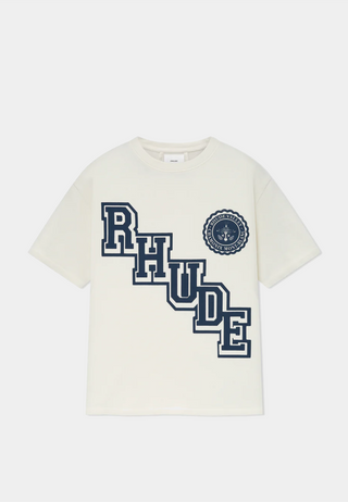 Rhude Collegiate Crest Tee Vtg White