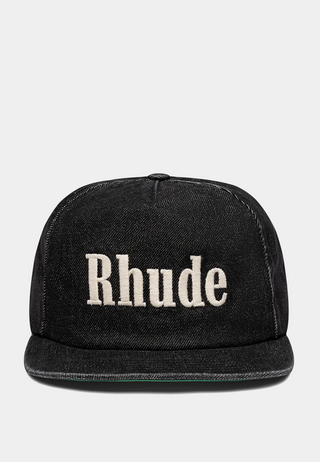 Rhude Denim Logo Hat Black Black