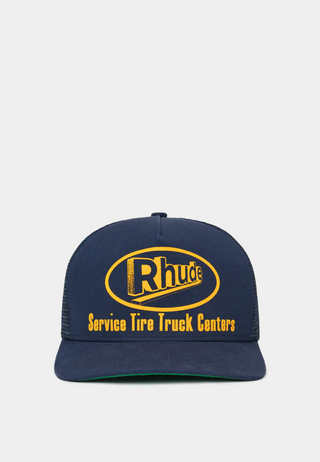 Rhude Service Trucker Hat Navy Navy