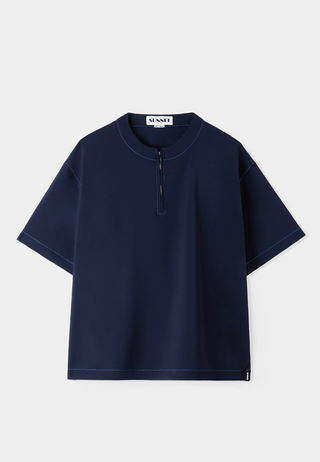 Sunnei Over T-Shirt W Zip 0097 Dark Blue