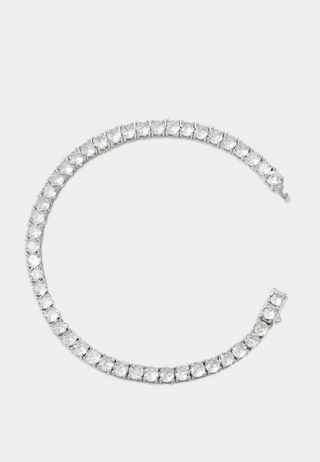 Darkai White Tennis Bracelet Silver