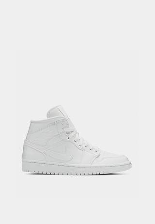 Wmns Air Jordan 1 Mid Triple White 00821A