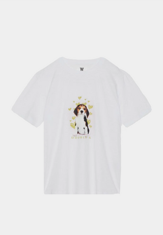 Wood Wood Ace Cute Doggy T-shirt - White