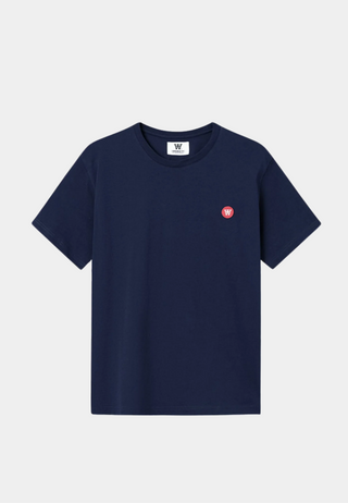 Wood Wood Ace badge T-shirt GOTS Navy