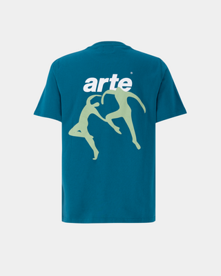 Arte Tommy Back Pixel T-Shirt Petrol Blue