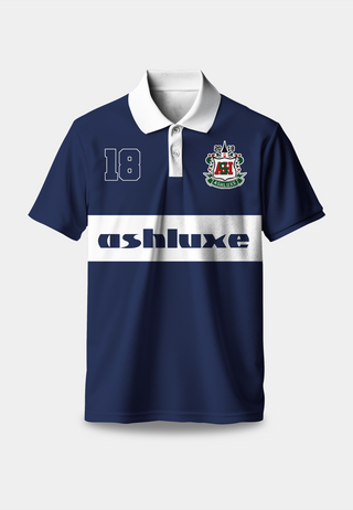 Ashluxe crest logo Polo Blue