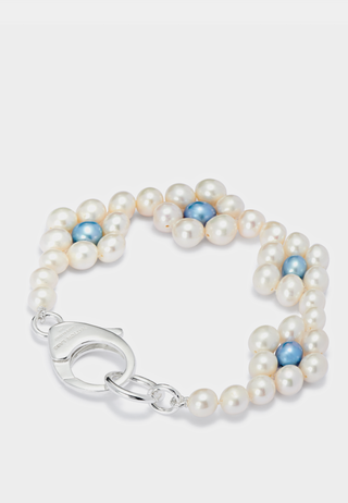 Hatton Labs Blue Daisy Pearl Bracelet Blue Daisy