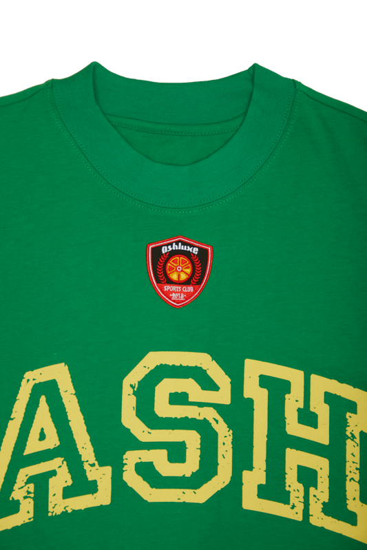 Ash Rugby Logo Ashluxe ASH Logo Sports Jersey Green – ASHLUXURY