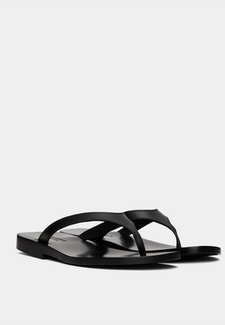 Rhude Leather Beach Sandle Slippers Black