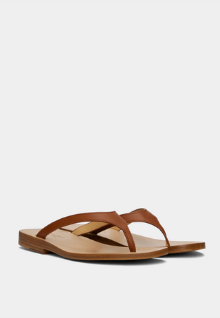 Rhude Leather Beach Sandle Slippers Tan