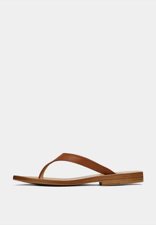 Rhude Leather Beach Sandle Slippers Tan